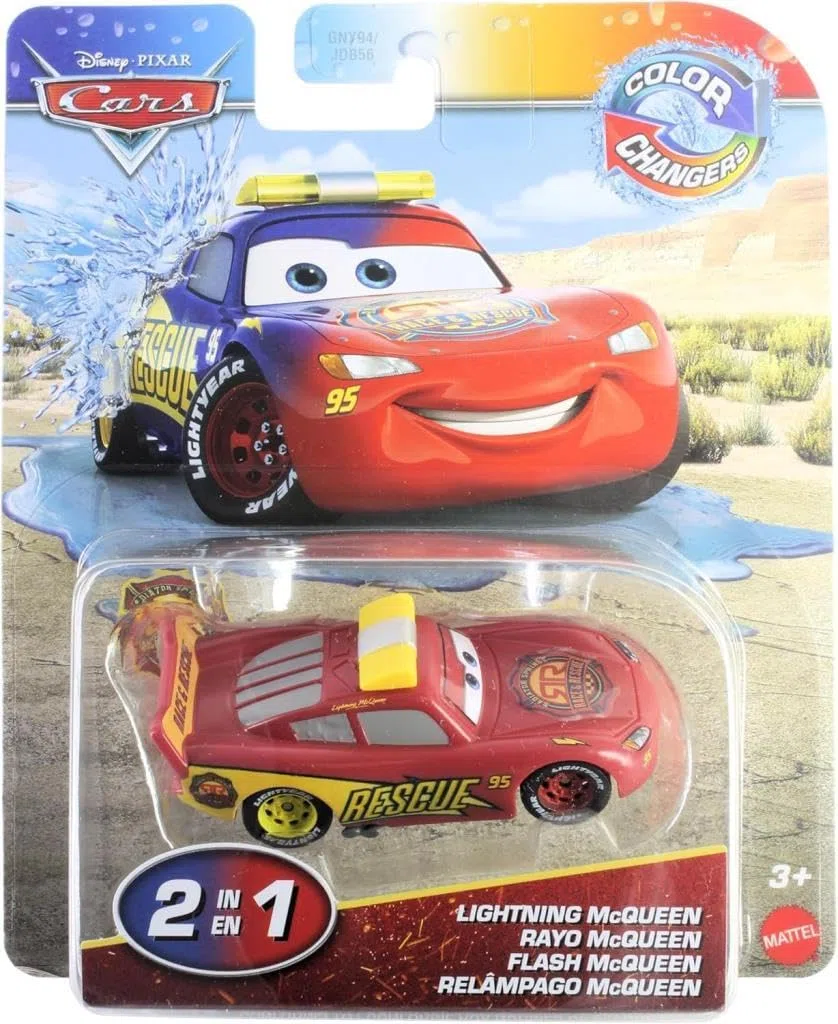 Disney Cars Pojazdy zmieniające kolor Lightning McQueen GNY97 - JBM69