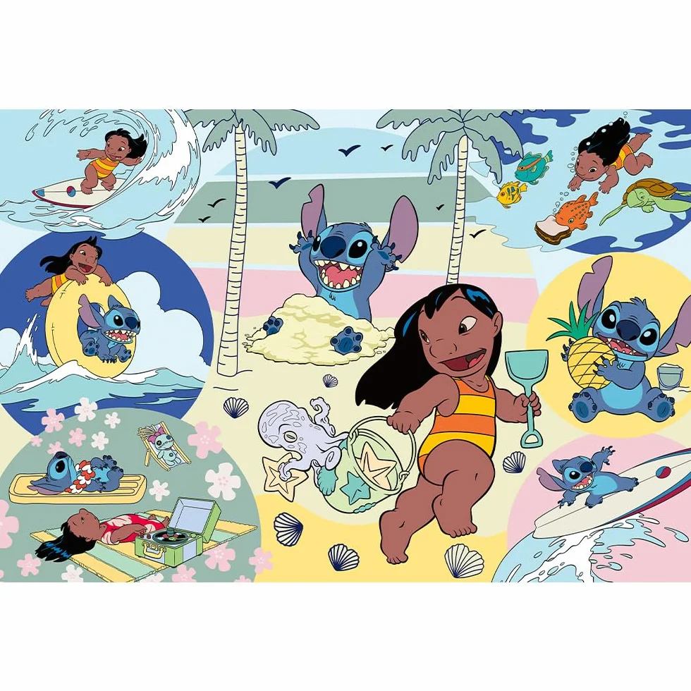 Trefl Lilo & Stitch, puzzle 160 elementów, kreatywna rozrywka z Lilo i Stitch