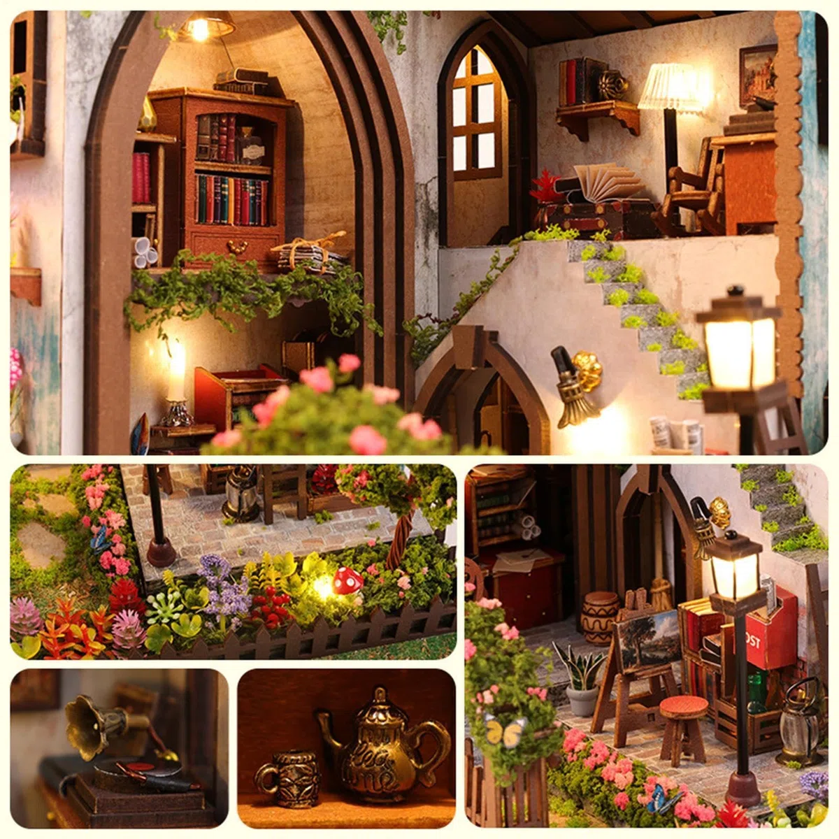 Miniaturowy zestaw do montażu dla dorosłych, ciepłe światło, realistyczny