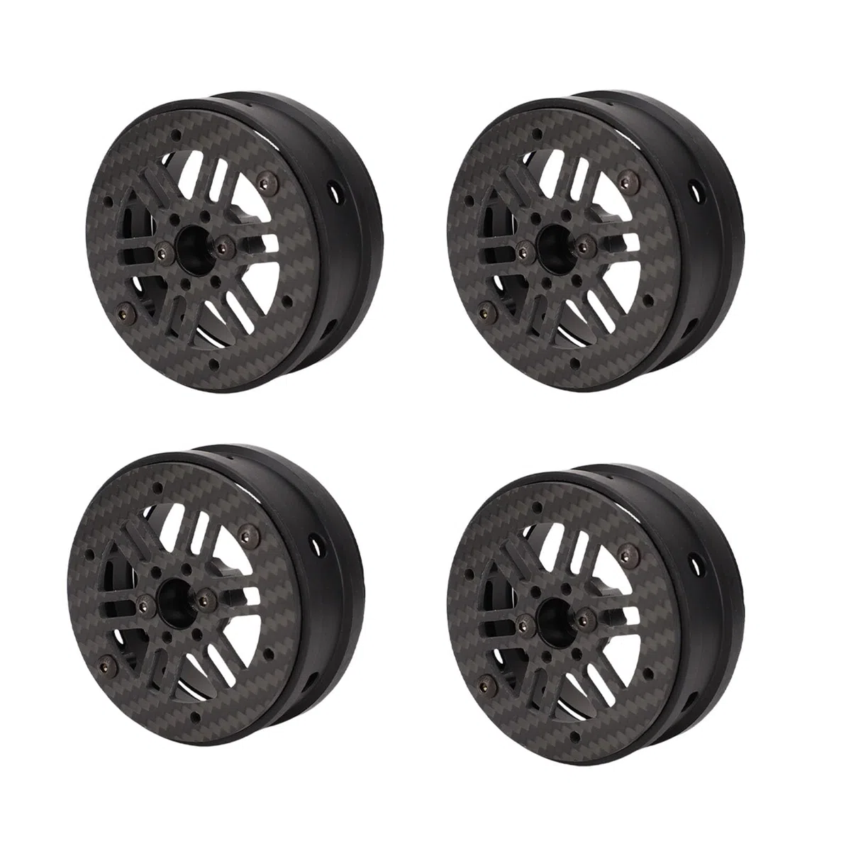 Tbest RC Climbing Car Hubs, 2.2 Cala Zestaw z Włókna Węglowego