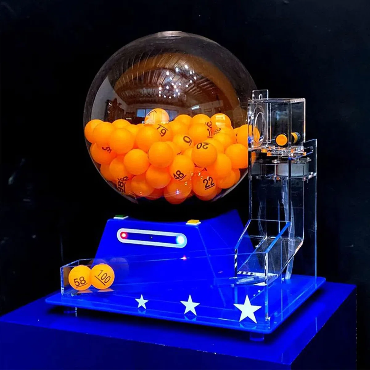 Automat do wybierania numerów kulek w maszynie loteryjnej, elektryczna maszyna do loterii, zestaw Deluxe Bingo, impreza loteryjna w bingo Szczęśliwe losowanie Zbiórka pieniędzy na loterię, działania