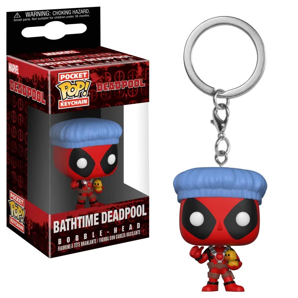 Funko Kieszonkowy POP! Brelok do kluczy: Marvel Deadpool Playtime: Deadpool Bathtime - Mini kolekcjonerska figurka winylowa nowość brelok do kluczy - wypełniacze skarpet - pomysł na prezent -
