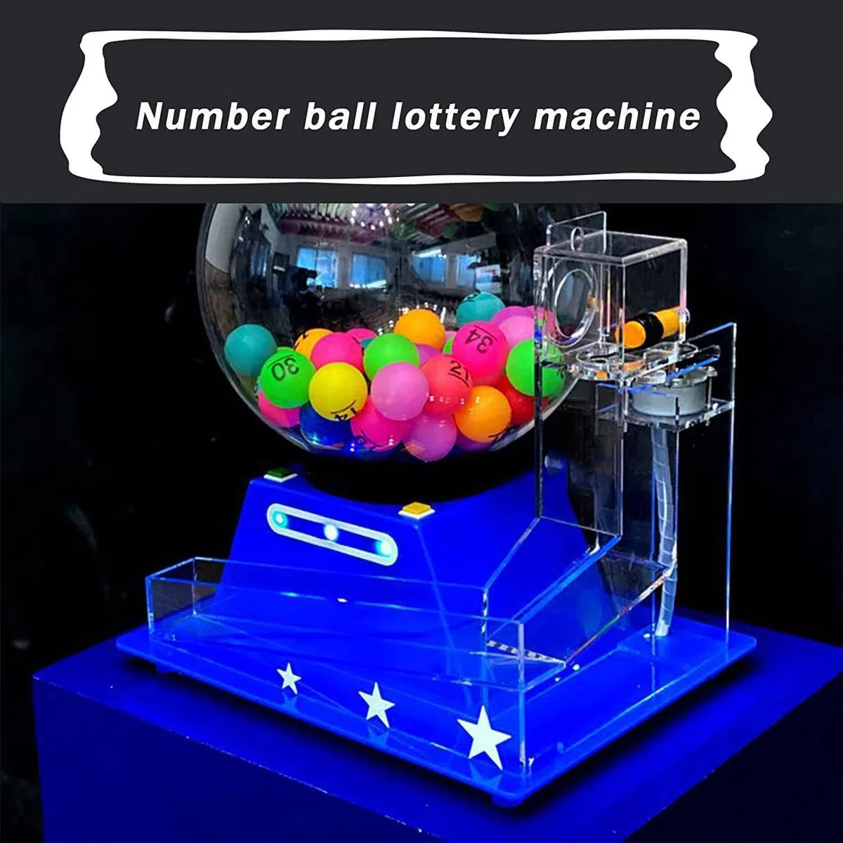Automat do wybierania numerów kulek w maszynie loteryjnej, elektryczna maszyna do loterii, zestaw Deluxe Bingo, impreza loteryjna w bingo Szczęśliwe losowanie Zbiórka pieniędzy na loterię, działania