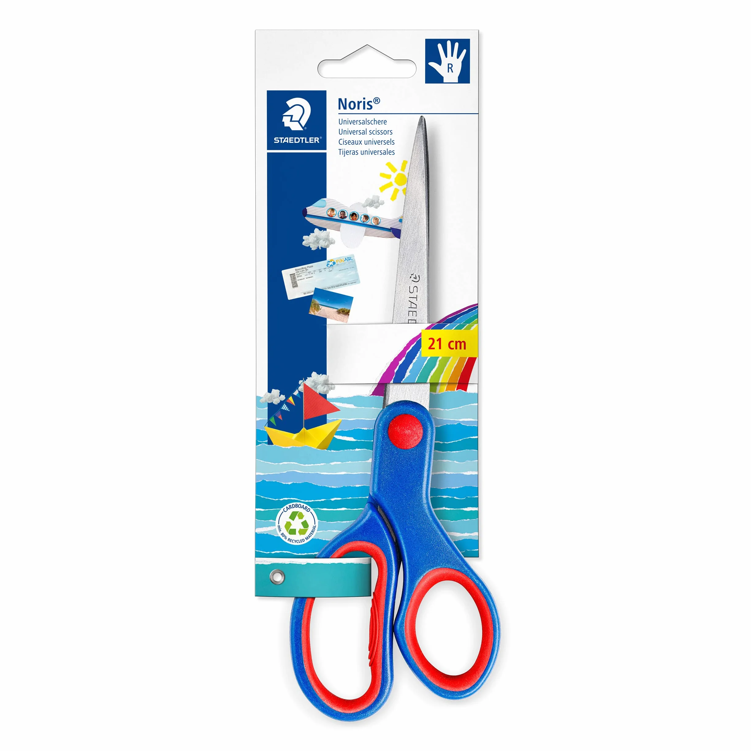 STAEDTLER 965 21 NBK Noris Nożyczki dla dzieci - praworęczne, 21 cm (1 szt.)
