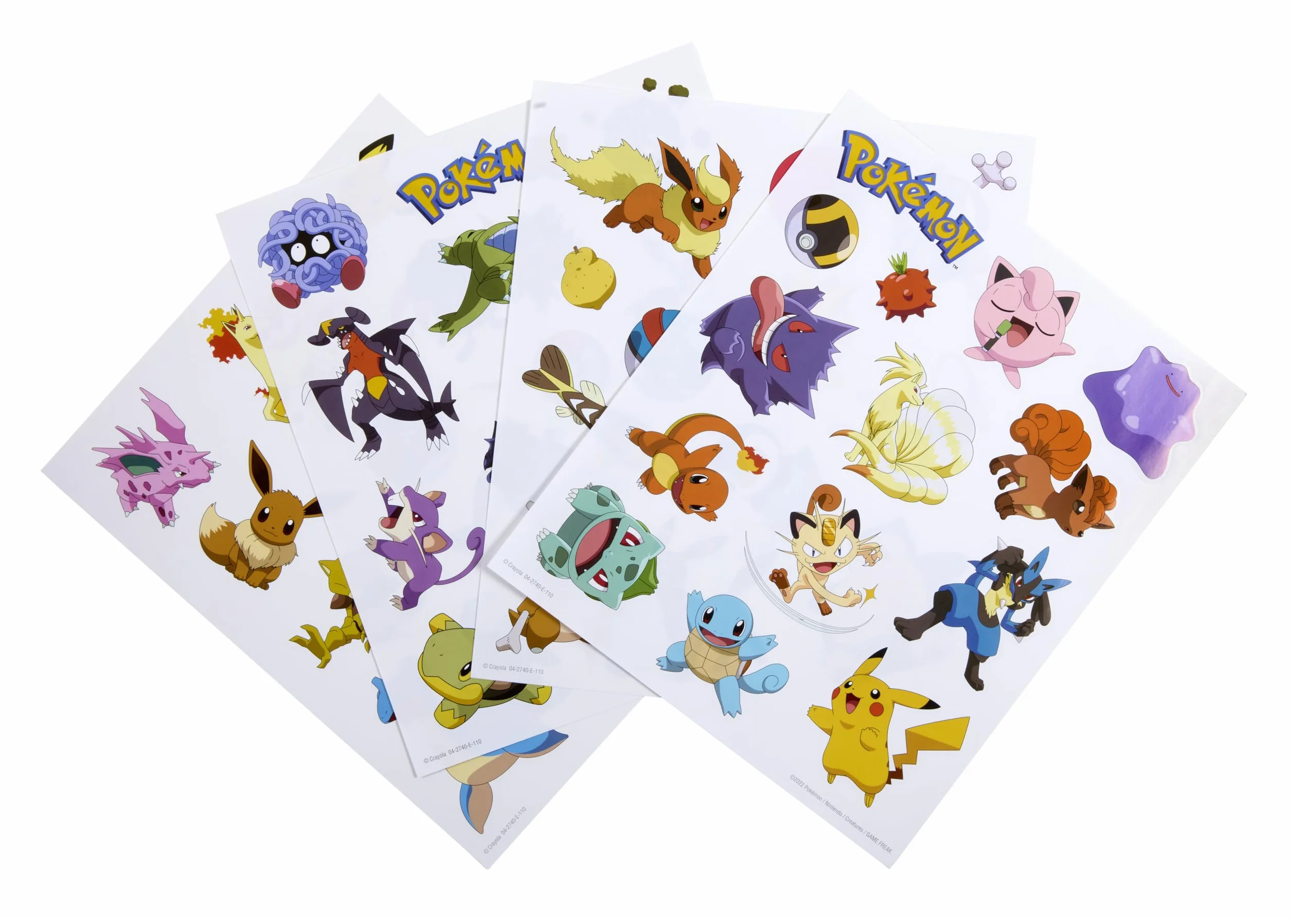 CRAYOLA Album do kolorowania z naklejką Pokemon, 32 zabawne strony i 4 arkusze naklejek w zestawie