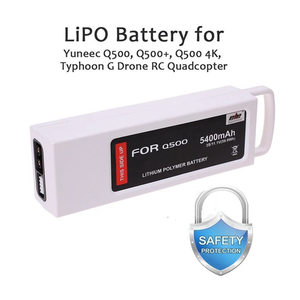 Akumulator do drona Q500, 5400 mAh, 11,1 V, akumulator litowo-polimerowy z ochroną ładowania, kompatybilny z Yuneec Typhoon Q500 Q500+ Typhoon 4K Typhoon G RC Quadcopter dron i Q500 Gopro Multicopter