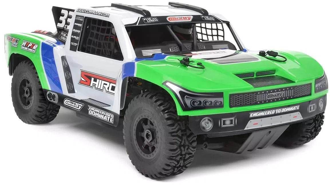 Corally Team SHIROI XP 6S, 1:8 RC Short Course Truck, 100 km/h, 6S-Power, aluminiowa obudowa 6061-T6, z pilotem zdalnego sterowania 2,4 GHz