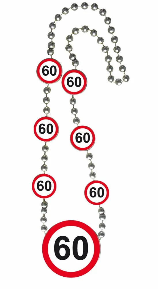 Folat - Naszyjnik ze znakiem drogowym na 60 urodziny