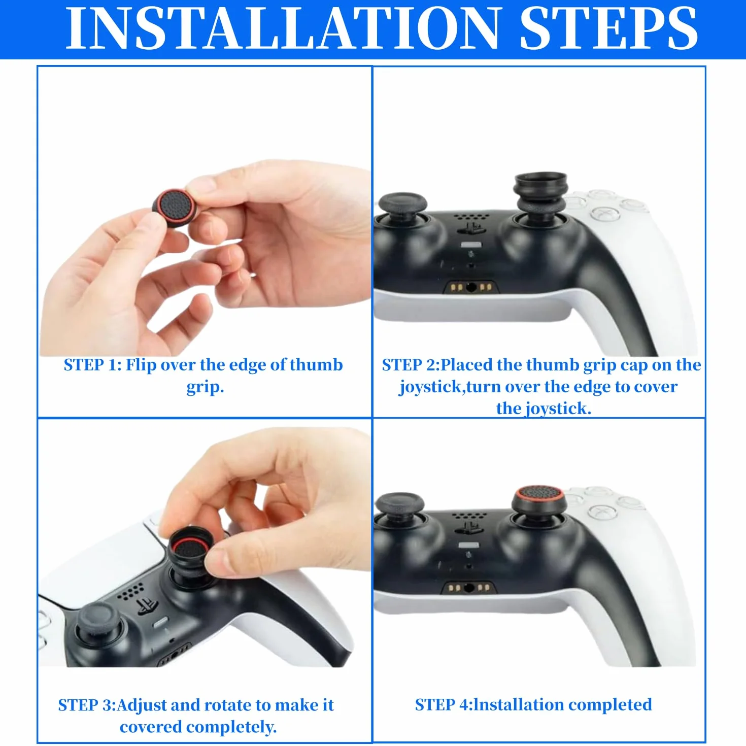 20 sztuk nasadek joysticka na kciuki do kontrolera PS5, akcesoria silikonowe, nakładki ochronne na joystick do konsoli Xbox One, nakładki ochronne na joystick, nakładki ochronne na joysticki