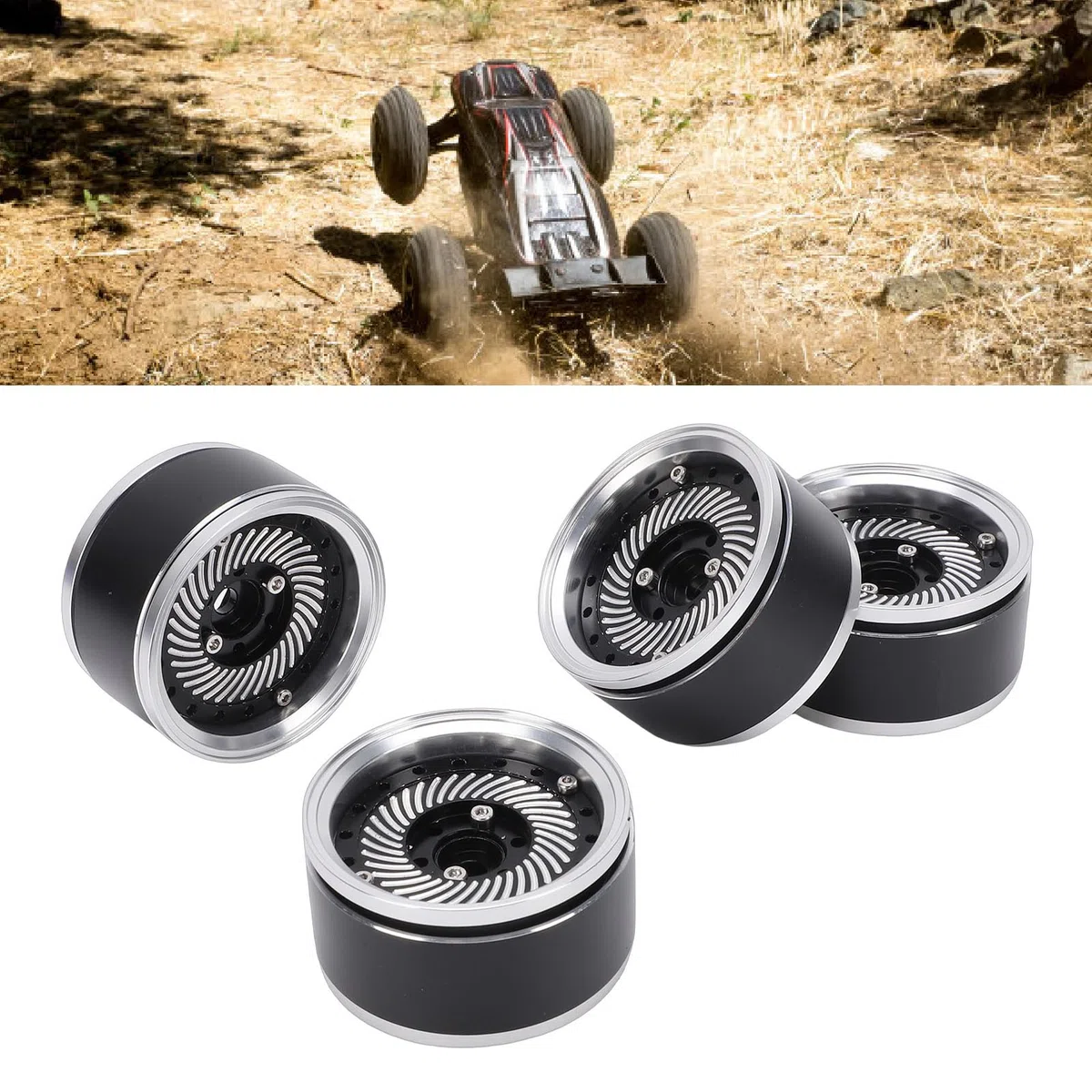 1.9 Cala Obręcze Beadlock, 4 SZT, Stop Aluminium, Anodowane