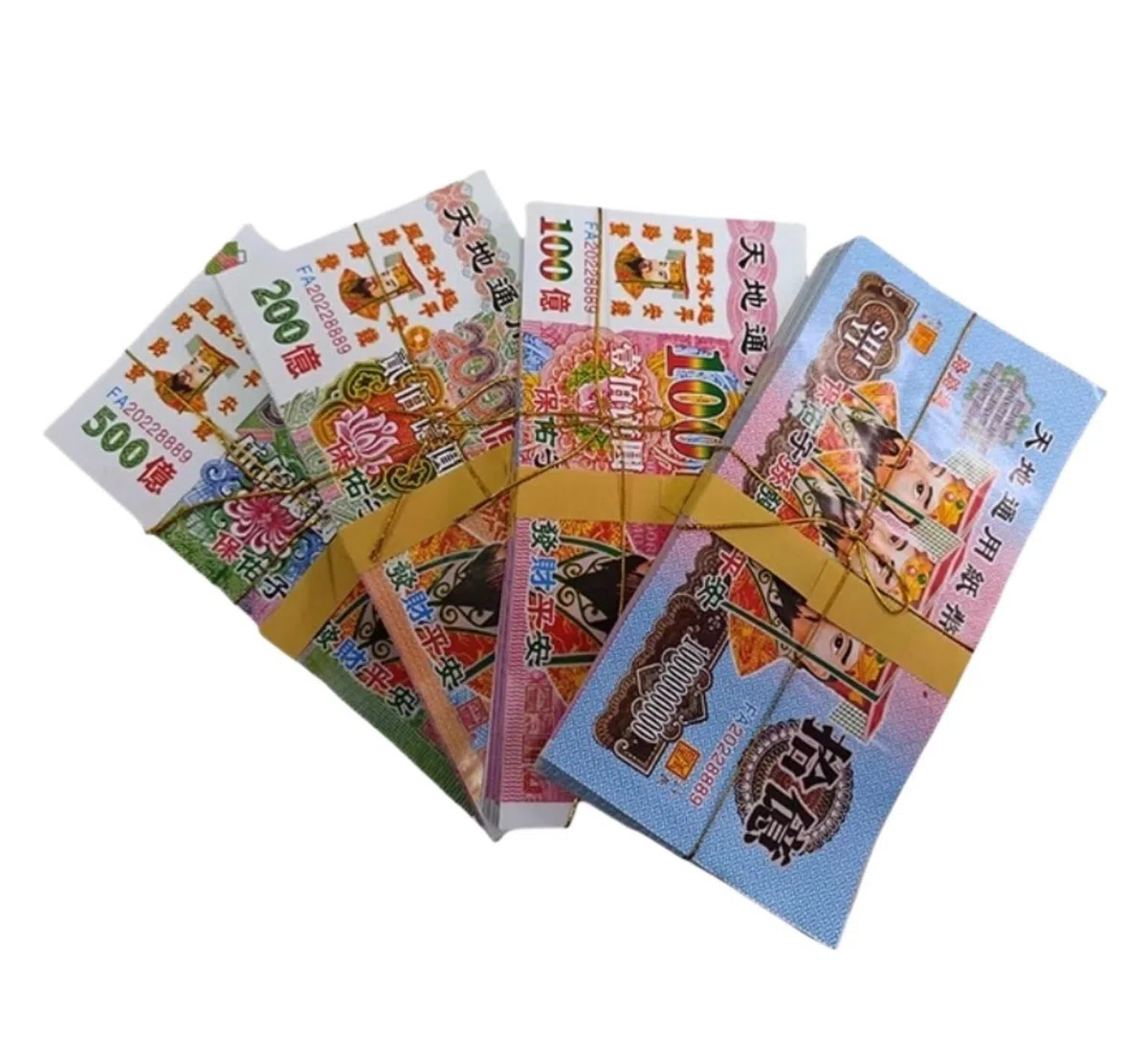 Pieniądze Przodków Chińskie Papierowe Pieniądze Przodków Joss Do Spalenia W Losowym Kolorze Papieru Joss Przodek(20 bundles)