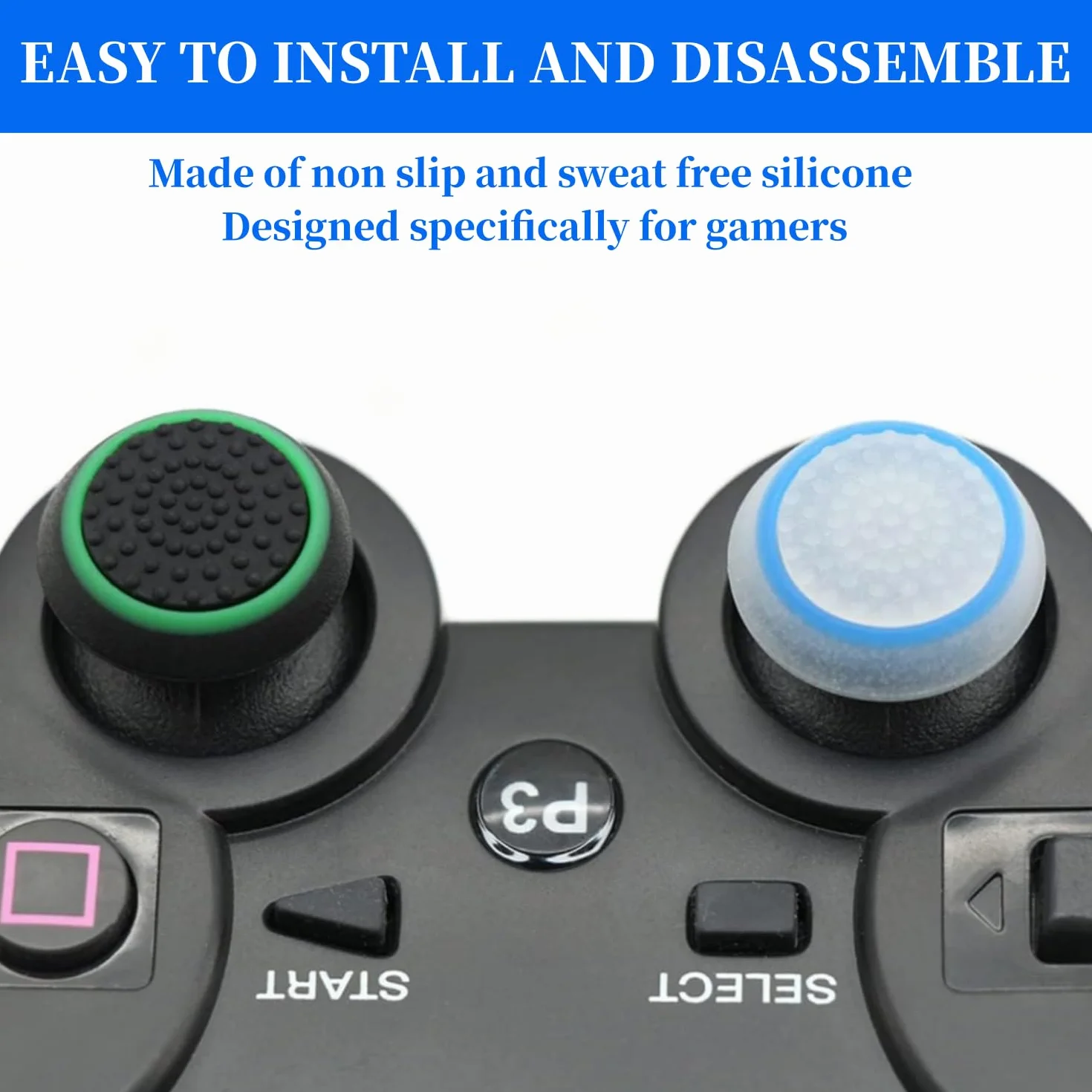 20 sztuk nasadek joysticka na kciuki do kontrolera PS5, akcesoria silikonowe, nakładki ochronne na joystick do konsoli Xbox One, nakładki ochronne na joystick, nakładki ochronne na joysticki