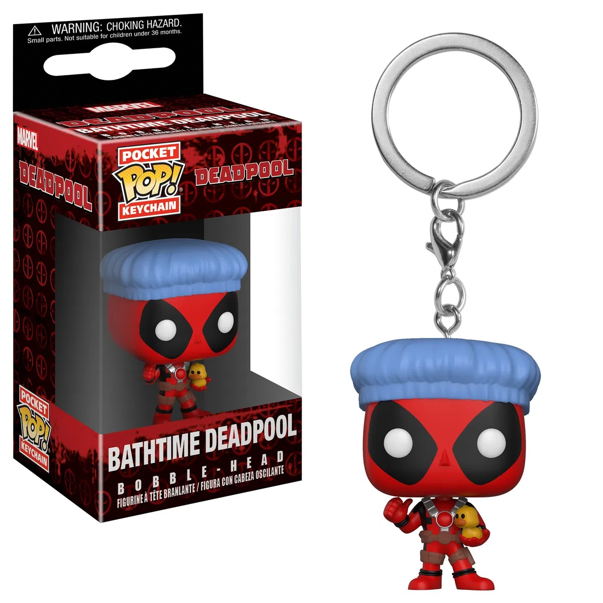Funko Kieszonkowy POP! Brelok do kluczy: Marvel Deadpool Playtime: Deadpool Bathtime - Mini kolekcjonerska figurka winylowa nowość brelok do kluczy - wypełniacze skarpet - pomysł na prezent -