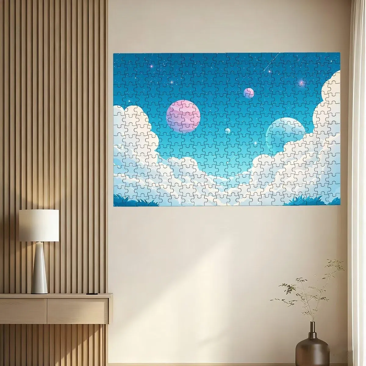 Puzzle 5000 sztuk dla dorosłych planeta, puzzle chmura, puzzle 5000 sztuk dla dorosłych, drewniane puzzle z pudełkiem na prezent rozmiar 156 x 105 cm, wyzwanie puzzle dla całej rodziny, prezent dla