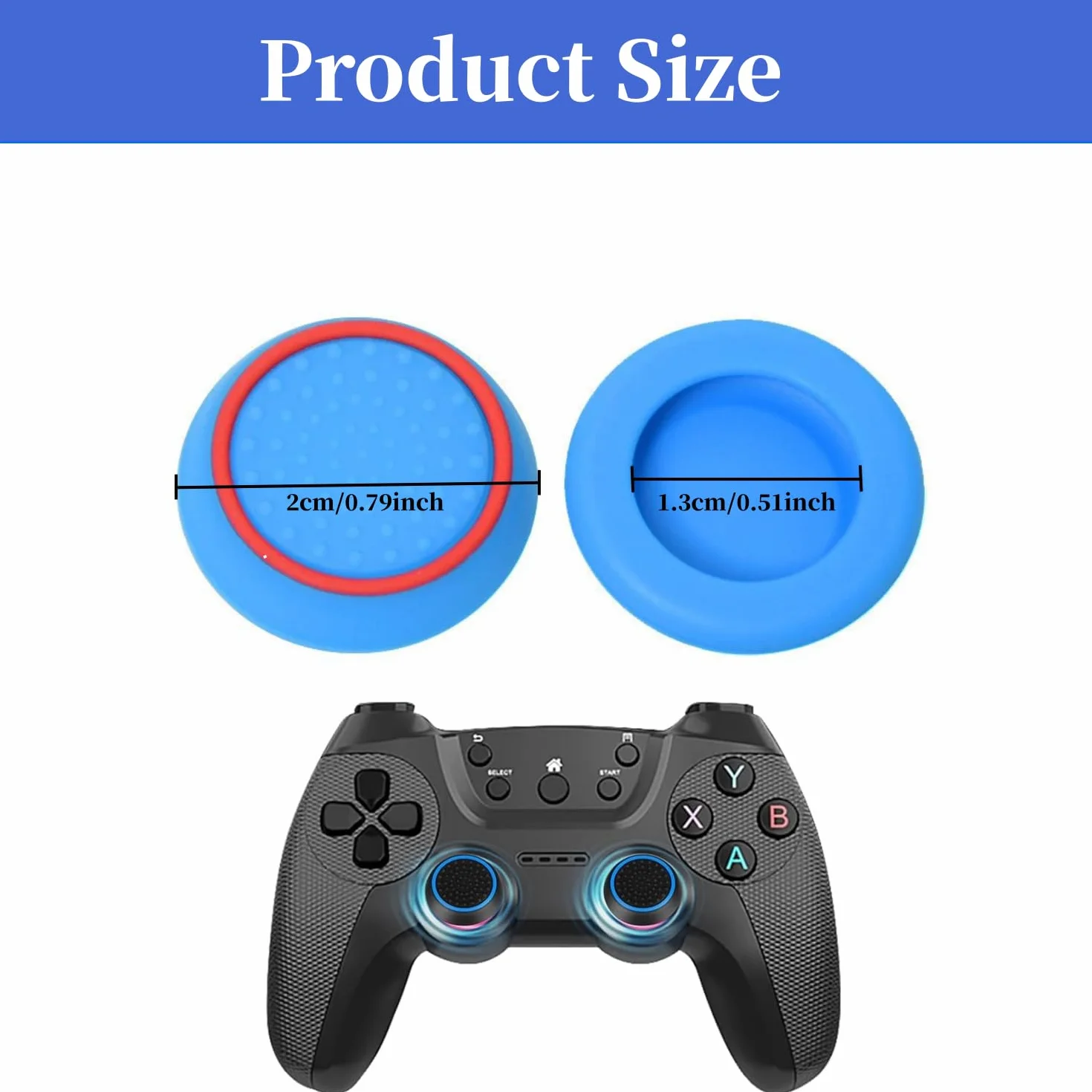 20 sztuk nasadek joysticka na kciuki do kontrolera PS5, akcesoria silikonowe, nakładki ochronne na joystick do konsoli Xbox One, nakładki ochronne na joystick, nakładki ochronne na joysticki