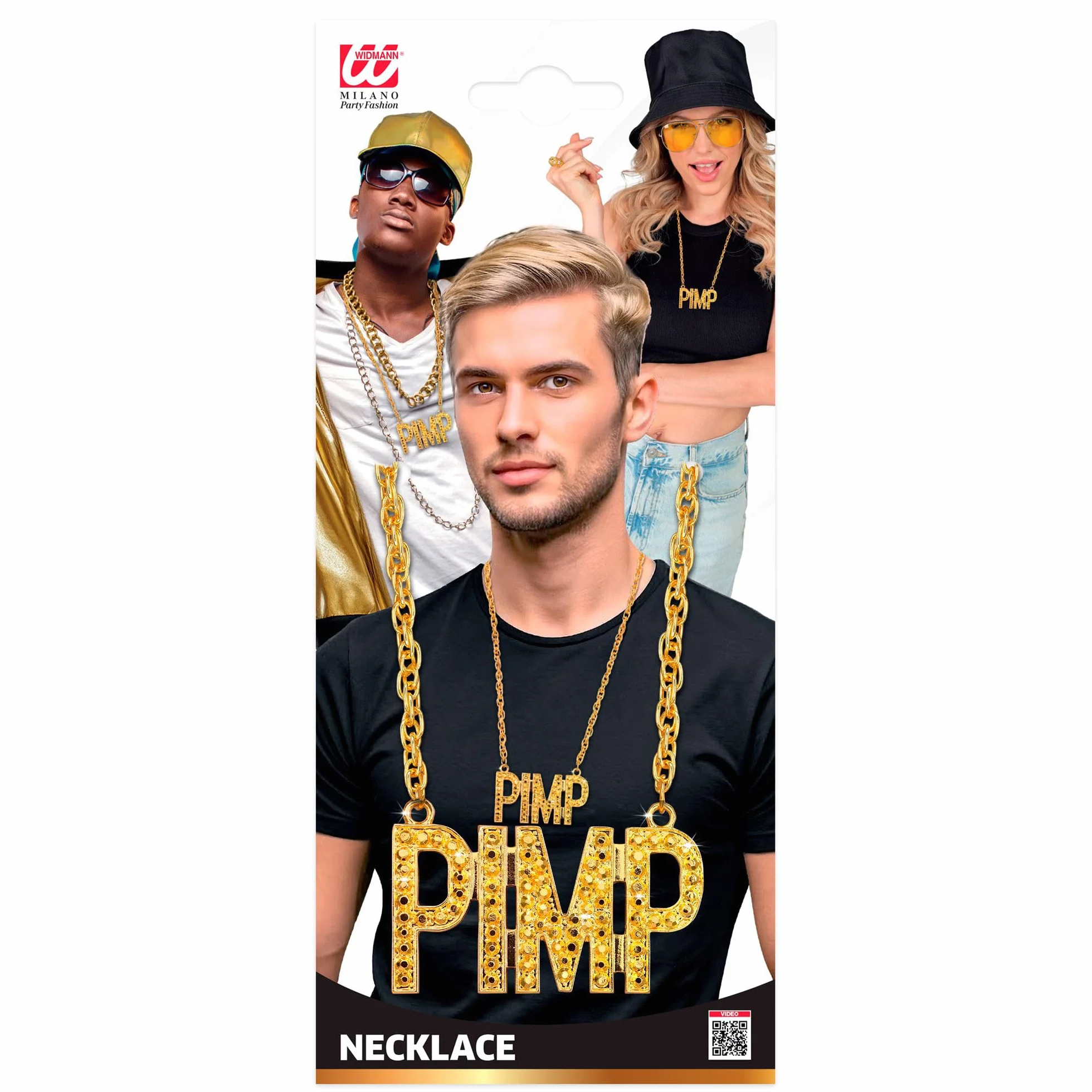 W WIDMANN MILANO Party Fashion - Naszyjnik z różnymi zawieszkami, biżuteria, dodatek do kostiumów karnawałowych