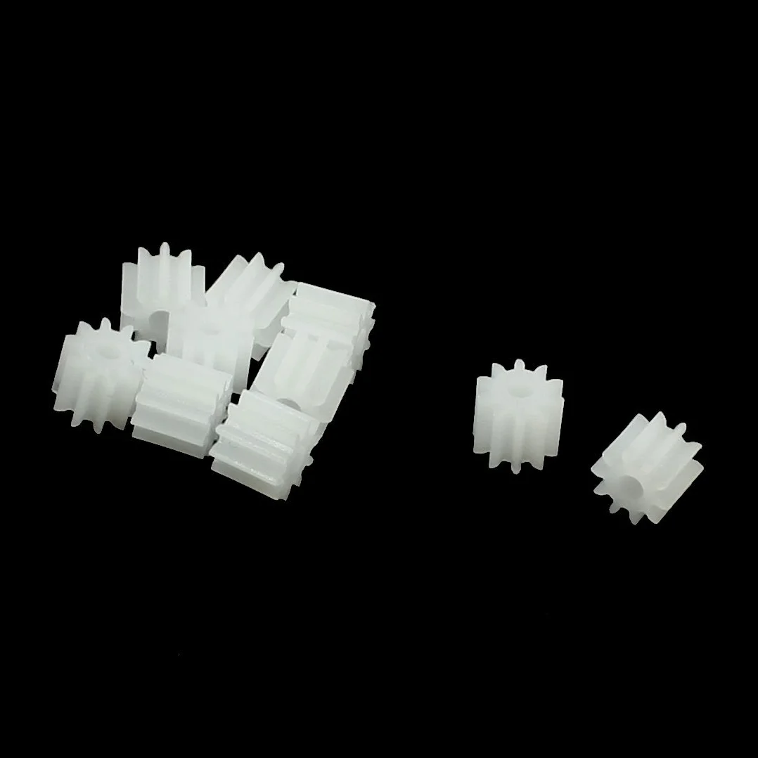uxcell 10 szt. białe plastikowe 10 zębów modele elektryczne koła zębate koła zębate