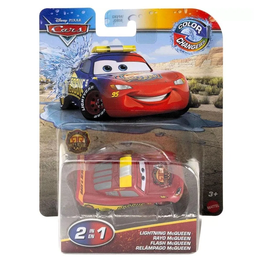 Disney Cars Pojazdy zmieniające kolor Lightning McQueen GNY97 - JBM69